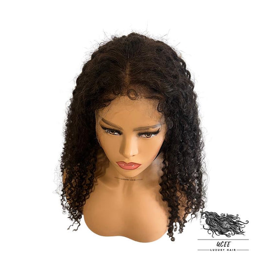 30 inch HD lace 13x4 full frontal Glueless Brazilian wig 4C hairline curly